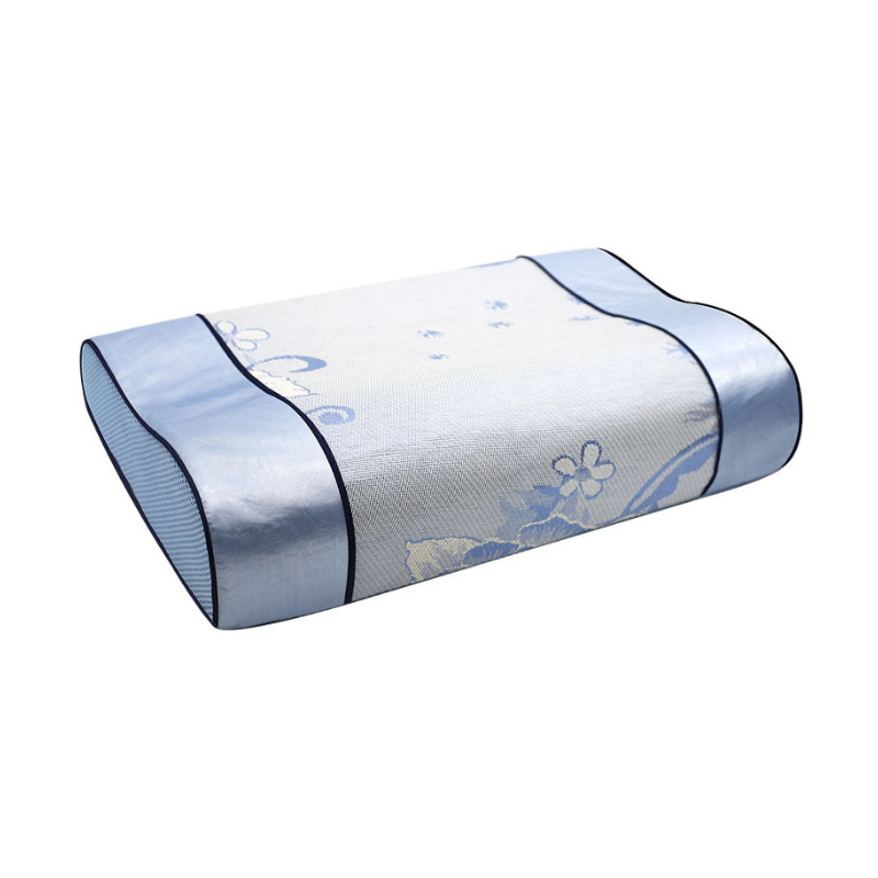 Amazon ขายร้อน Chinoiserie หมอนผ้าไหมน้ำแข็งกรณีตามหลักสรีรศาสตร์ตกแต่งหน่วยความจำโฟมหมอนรองคอสำหรับ Sleeping
